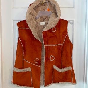 Suede/Sherpa vest
